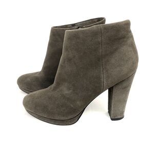 Aldo Womens Gray Ankle Boots Round Toe Size 7